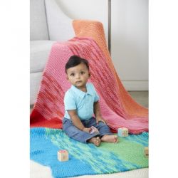 Garter Stripes Baby Blanket