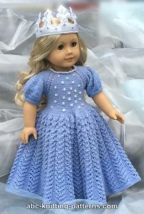 American Girl Doll Snow Princess Dress
