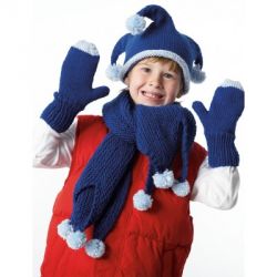 Jester Hat, Mittens and Scarf