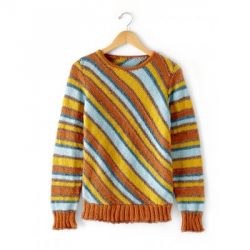 Diagonal Stripes Sweater