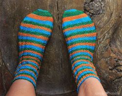 Slip Stitch Stripey Socks