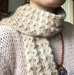 Easy Winter Column Lace Scarf
