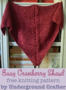 Easy Cranberry Shawl
