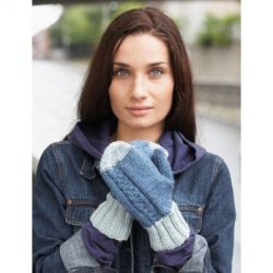 Off-Set Cable Mittens