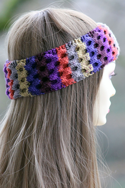 Knitting Patterns Galore - Honeycomb Headband