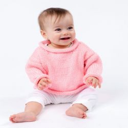 Pretty-n-Pink Baby Pullover