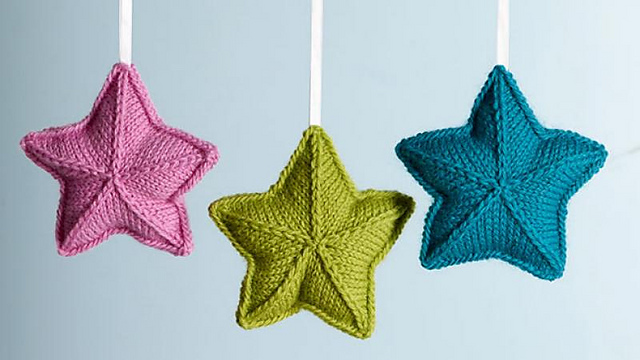 Knitting Patterns Galore How to Knit Star Ornaments