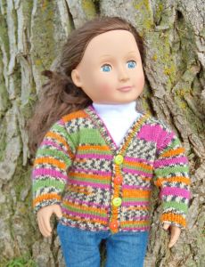 V-Necked Sweater for an 18" Doll
