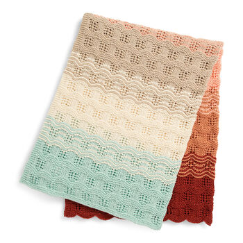 Beachside Ripples and Lace Baby Blanket