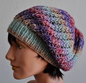 Knitting Patterns Galore - Treasure Slouch Hat