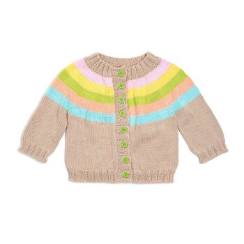 Rainbow Yoke Baby Sweater