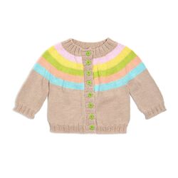 Rainbow Yoke Baby Sweater