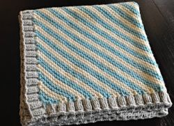 Bias Striped Knit Baby Blanket