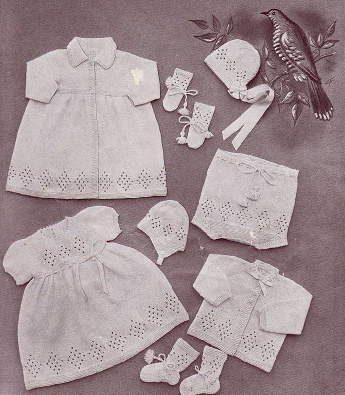 Knitting Patterns Galore Lullaby Baby Layette