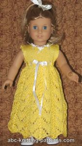 American Girl Doll Empire Waist Lace Dress