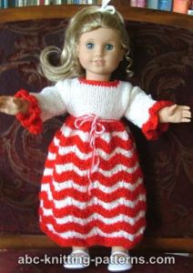 American Girl Doll Candy Cane Dress