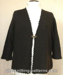 Basic Knitted Cardigan with Crochet Finish