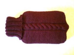 Rachael's ISBN Cabled Hot Water Bottle Cozy