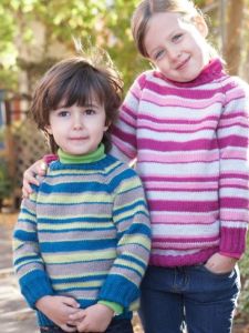 Kids Top-Down Striped Sweater