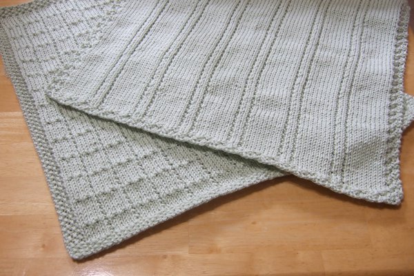 Knitting Patterns Galore - Simple Lines Baby Blankets