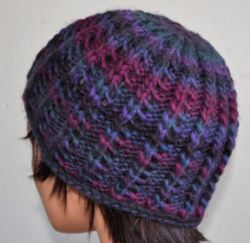 Roll Brim Lacy Ribbed Hat