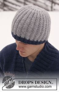 Knitted DROPS Men's Hat