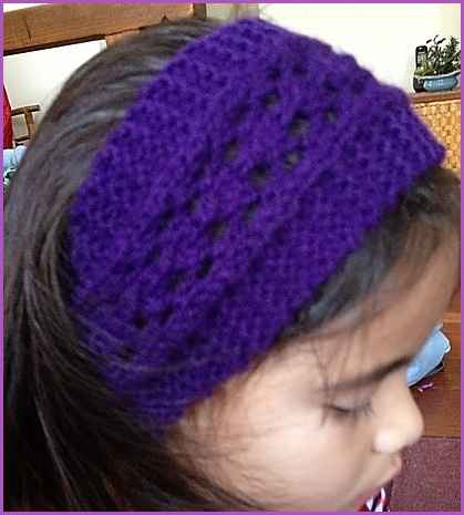Knitting Patterns Galore - Easy Lacy Headband
