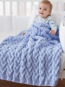 Shadow Cable Baby Blanket