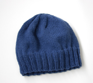 Knitting Patterns Galore - Adult's Simple Knit Hat