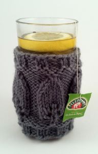 Knitted Leaves Hot Toddy Cozy