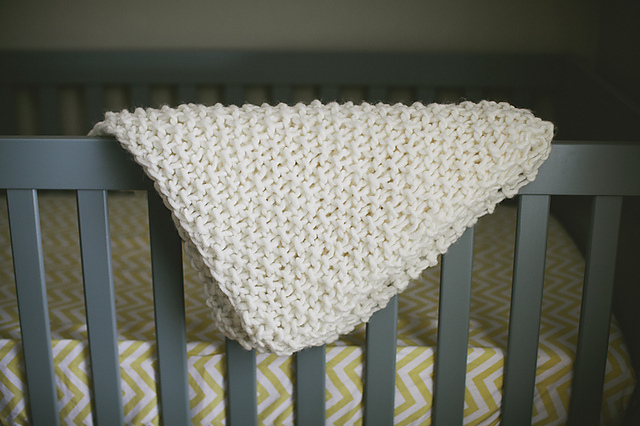 Knitting Patterns Galore Easy Chunky Baby Blanket
