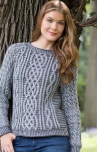 Two-Tone Cable Sweater