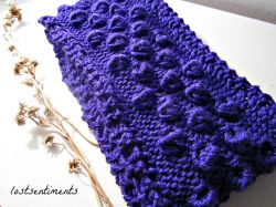 Blueberry Bobbles Infinity Scarf 
