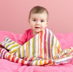 Bright Knit Baby Throw