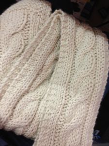 Easy Chunky Cabled Scarf