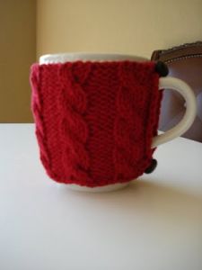 Quick Cabled Cup Cozy