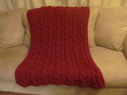 Cabled Throw Blanket 