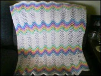 Feather and Fan Rainbow Baby Blanket
