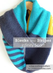 Blocks and Stripes Infinity Scarf 