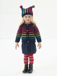 Colorful Cardigan And Hat