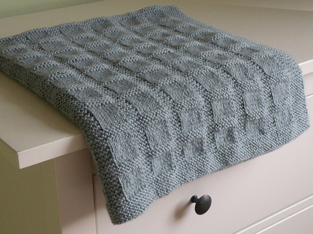 Knitting Patterns Galore Simple Blocks Baby Blanket