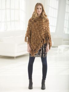 Cabled Rectangles Poncho