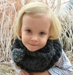 Child's Bulky Charcoal Cowl