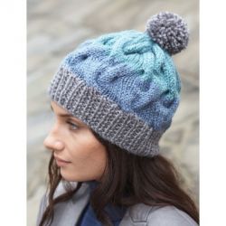 Striped Cable Hat