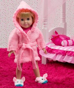 Doll Robe and Bunny Slippers