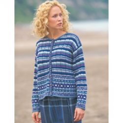 Fair Isle Plaid Cardigan