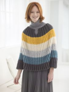 Flattering Striped Poncho