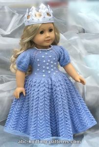 Robe de princesse des neiges American Girl Doll