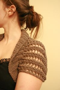 Ribbed Lace Bolero