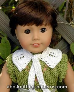 American Girl Doll Knit Peter Pan Collar